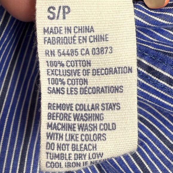 EUC Men's AMERICAN EAGLE Slim Fit Long Sleeve Dress Shirt Striped | Size S - Picture 6 of 7